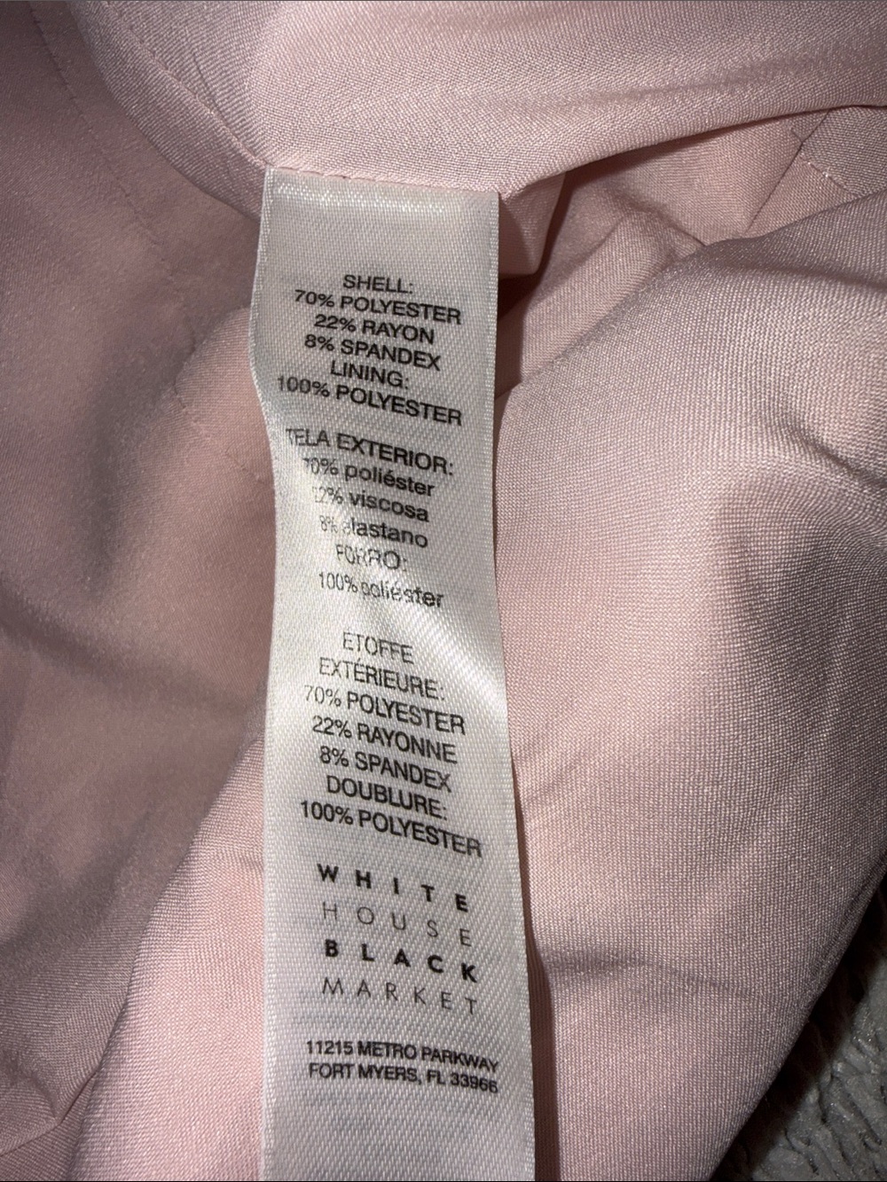 WHBM soft pink Moto Jacket biker neutral feminine cottagecore bodycon balletcore - Picture 5 of 10